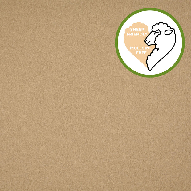 Walkloden fabrik Uni Beige