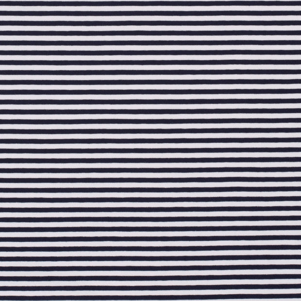 Cotton Jersey Yarn Dyed fabric Stripes Navy