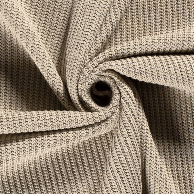 Heavy Knit fabrik Beige matt 