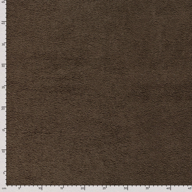 Terry Towelling fabric Unicolour Brown