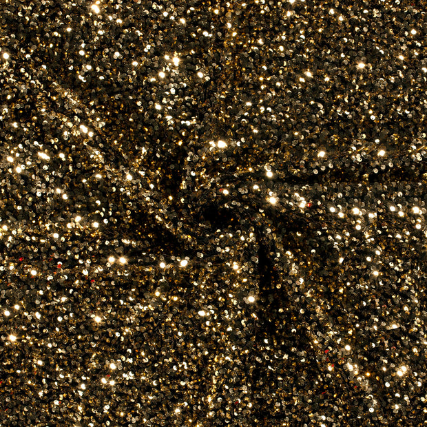 Velours tissu Doré scintillant 