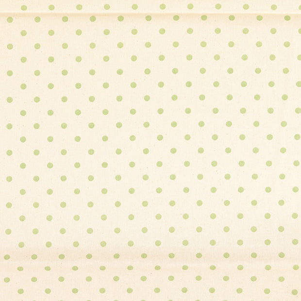Cretonne tissu pois Menthe foncée
