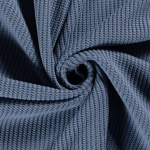 Heavy Knit fabrik Indigoblau matt 