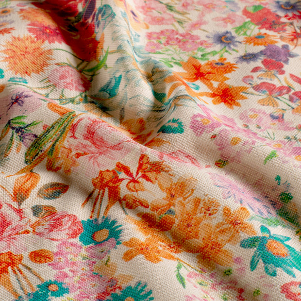 Panama fabrik Blumen Beige