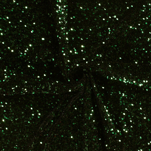 Velours tissu Vert foncé scintillant 