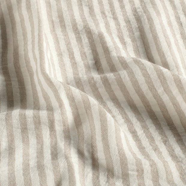 Polyester Webware fabrik Streifen beige melange