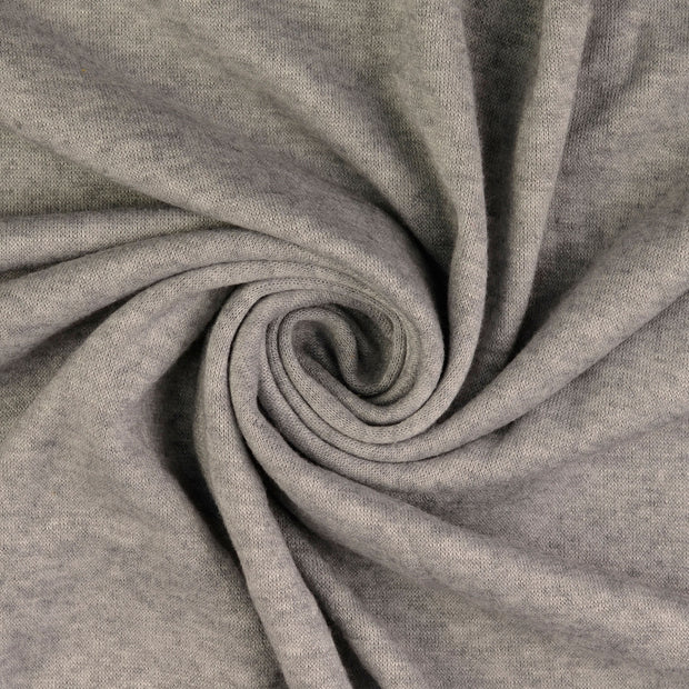 Heavy Knit fabrik Hellgrau gebürstet 