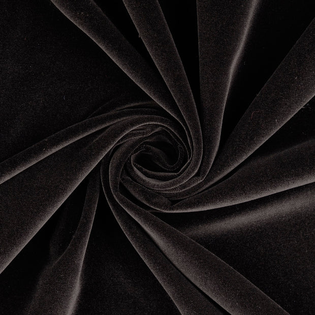 Velours tissu noir 