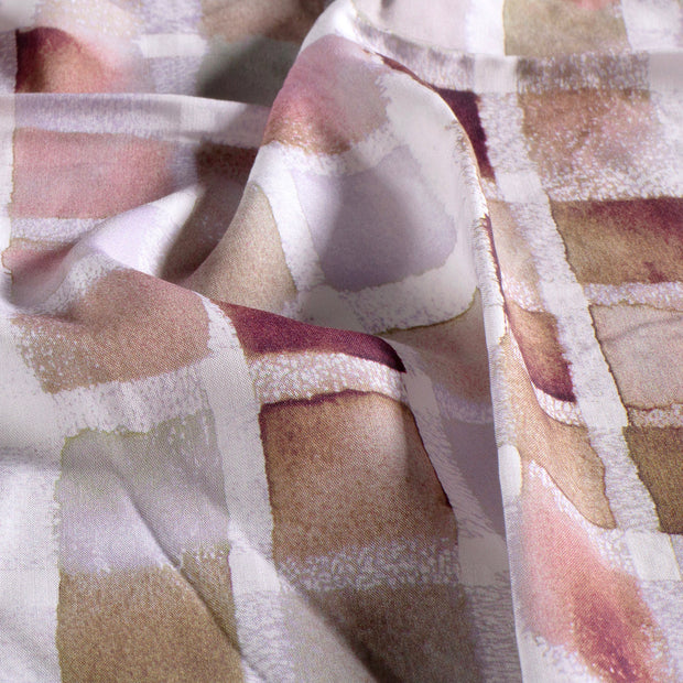 Viscose Poplin fabrik Abstrakt Braun
