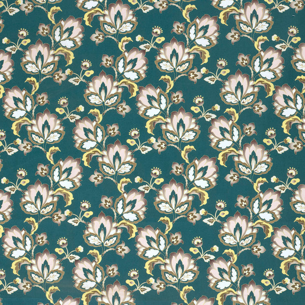 Cotton Poplin fabric Petrol matte 