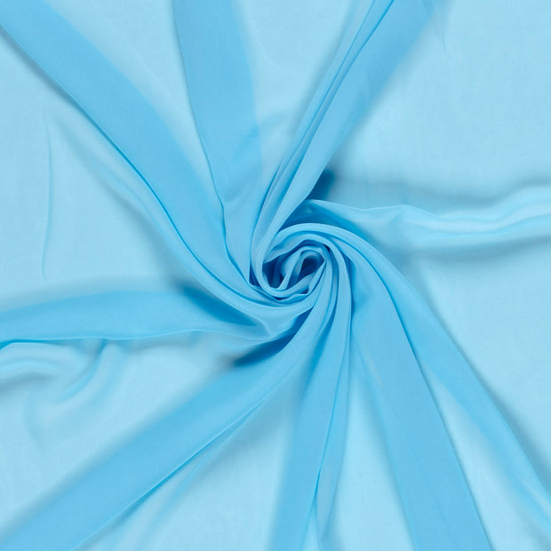 chiffon tissu Bleu Ciel semi-transparent 