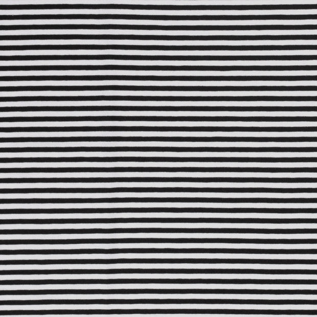 Cotton Jersey Yarn Dyed fabric Stripes Black