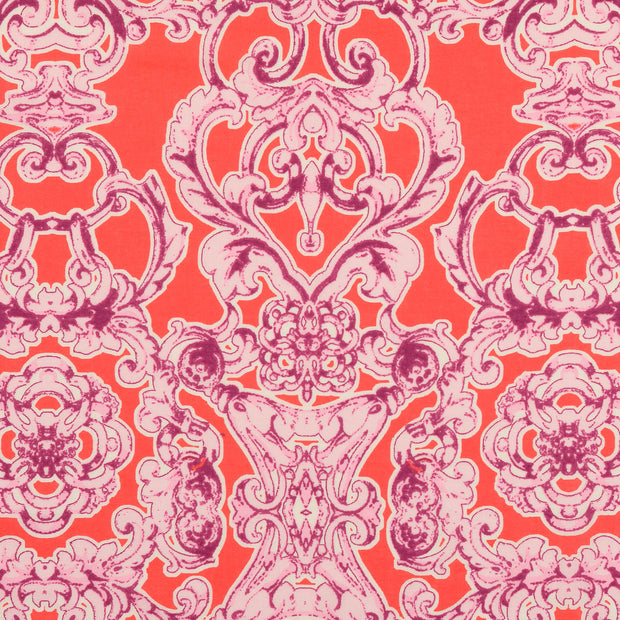 CO Voile fabrik Blumen rot