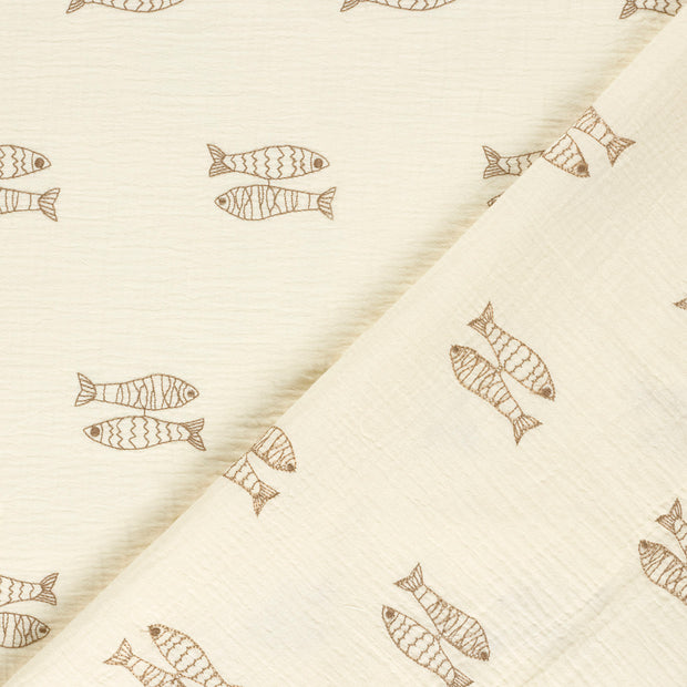 Musselin fabrik Fische stickerei 