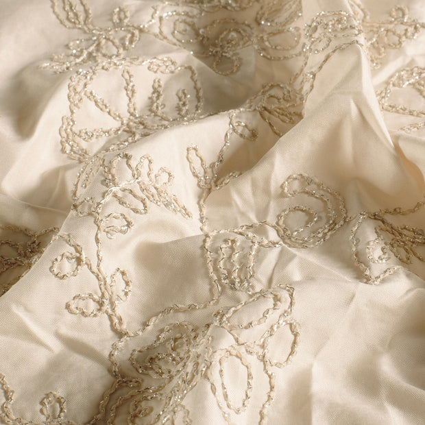 Polyester Webware fabrik Blumen Beige