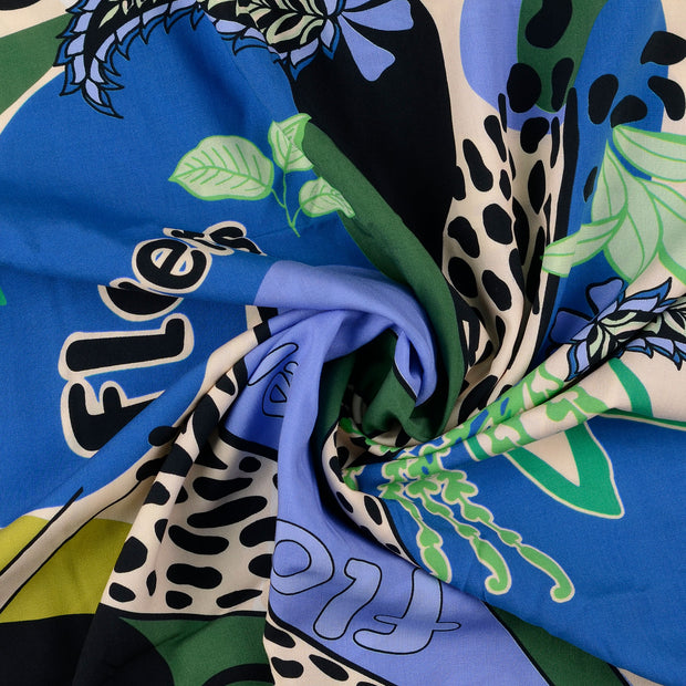Viscose Poplin fabrik Mehrfarbig 