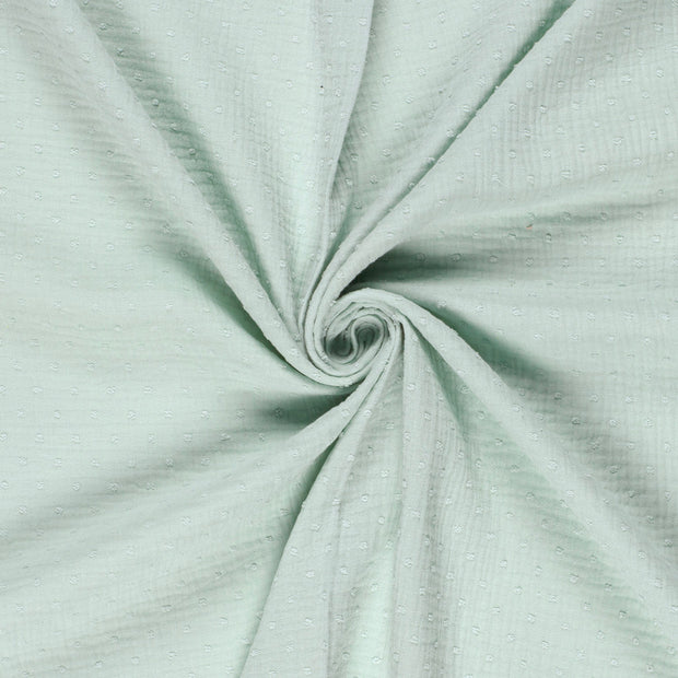 Muslin fabric Mint dobby 