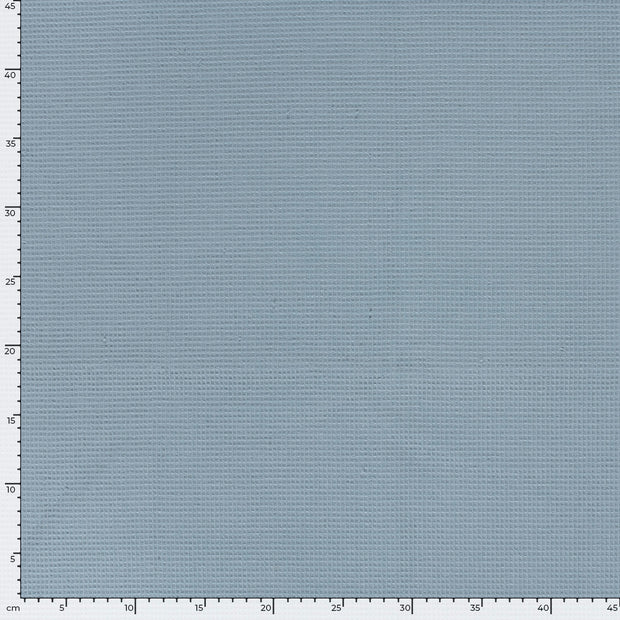 Waffle piqué fabric Unicolour Sky Blue