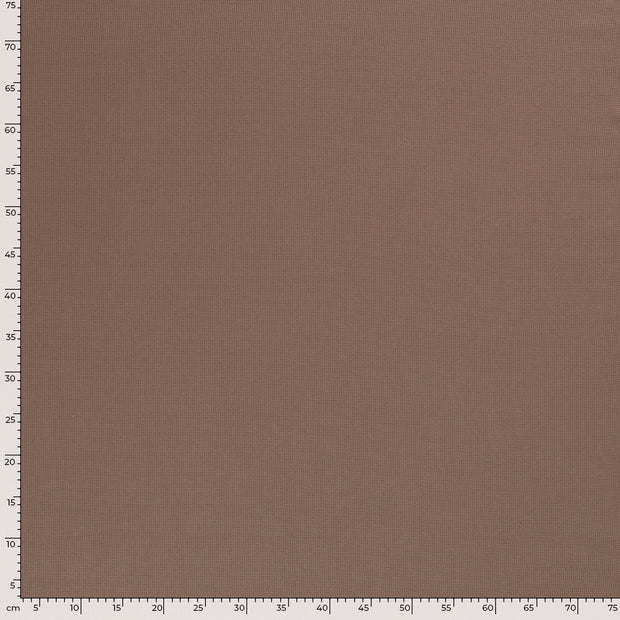 Knitted Waffle fabric Unicolour Brown Taupe