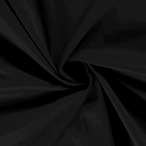 Sergé Extensible tissu Unicolore Noir