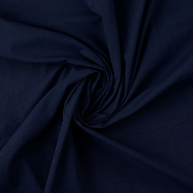 Popeline de Coton tissu Bleu Marine 