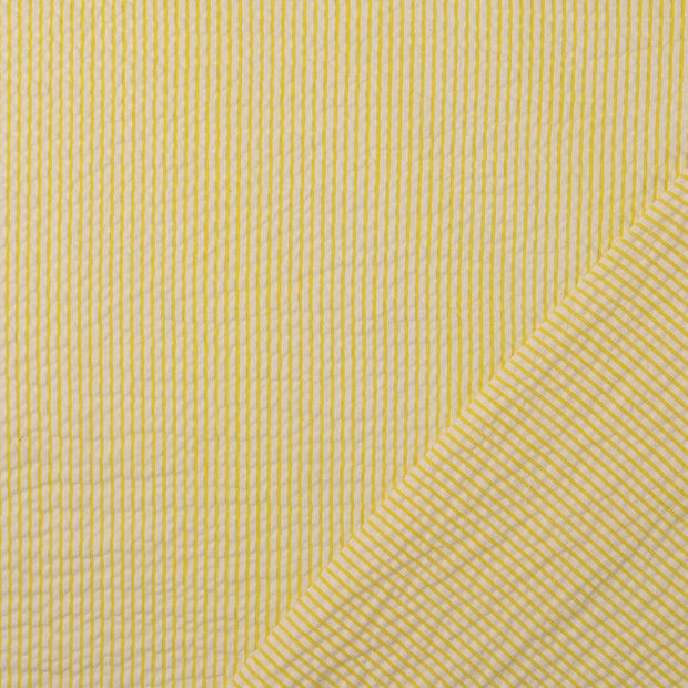  fabric Yellow Seersucker 
