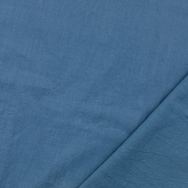 Popeline de Coton tissu Bleu Canard 