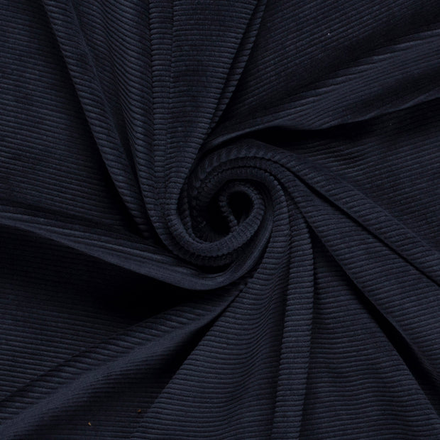 Nicky Velours Rib tissu Bleu Marine mat 