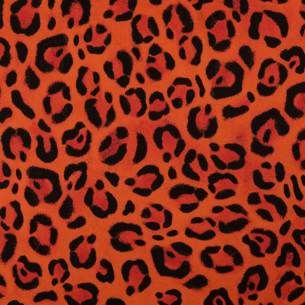 Viscose Poplin fabrik Tiere orange