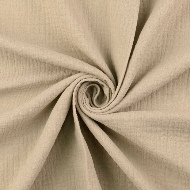 double gaze tissu Beige mat 