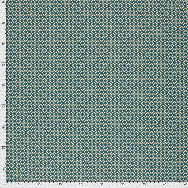 Cotton Poplin fabric Petrol matte 