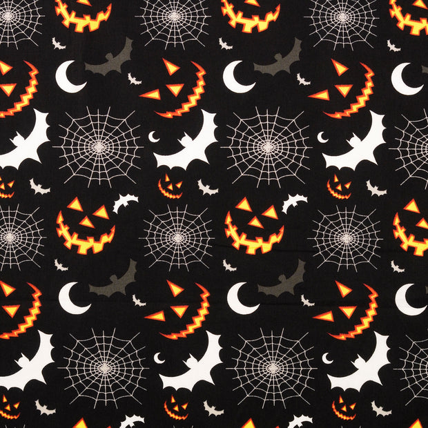 CO Popeline fabrik Halloween schwarz