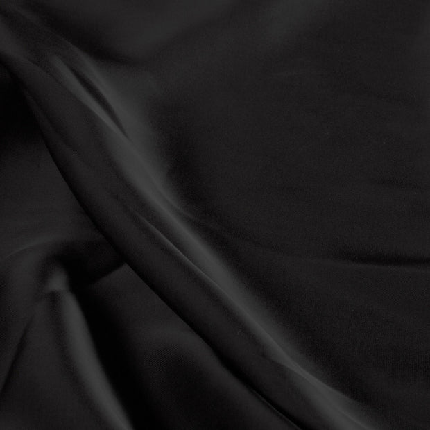 Satin fabrik Uni Schwarz