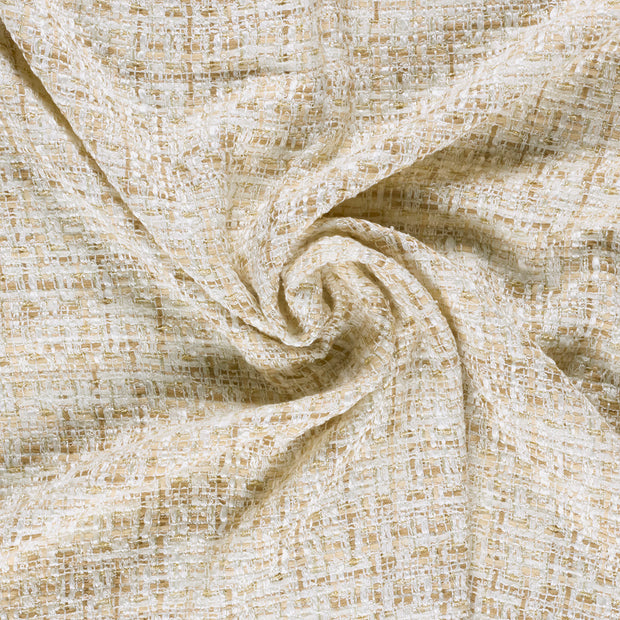 Bouclé fabrik Beige garngefärbt 