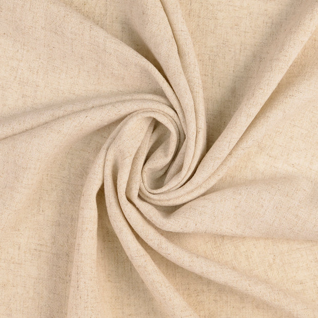 Viscose Lin Chaine et Trame tissu Blanc cassé slub 