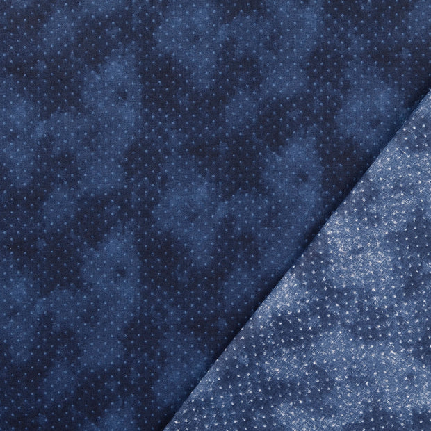 Popeline de coton tissu Bleu Marine 