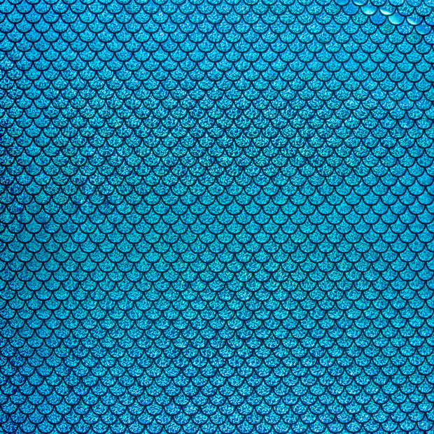 Lamé fabric Aqua foiled 