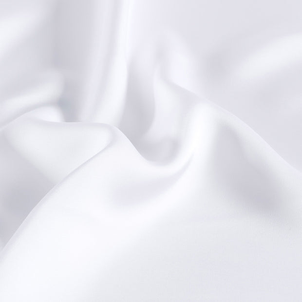Satin tissu Unicolore Blanc