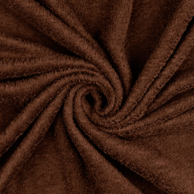 Wellness Fleece fabrik Dunkelbraun 