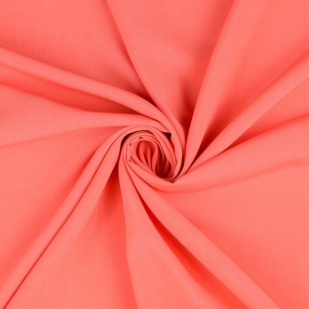 Popeline de Viscose tissu Coral 