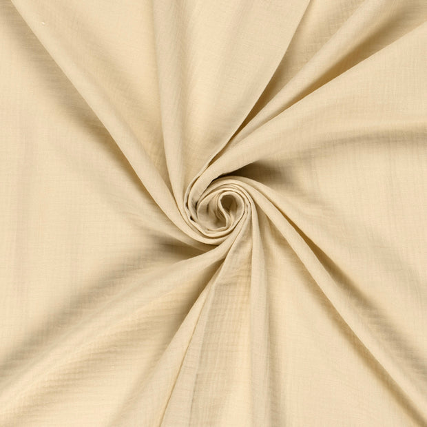 Muslin GOTS organic fabric Beige 