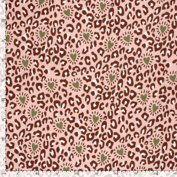 Double gaze tissu Panther Rose clair