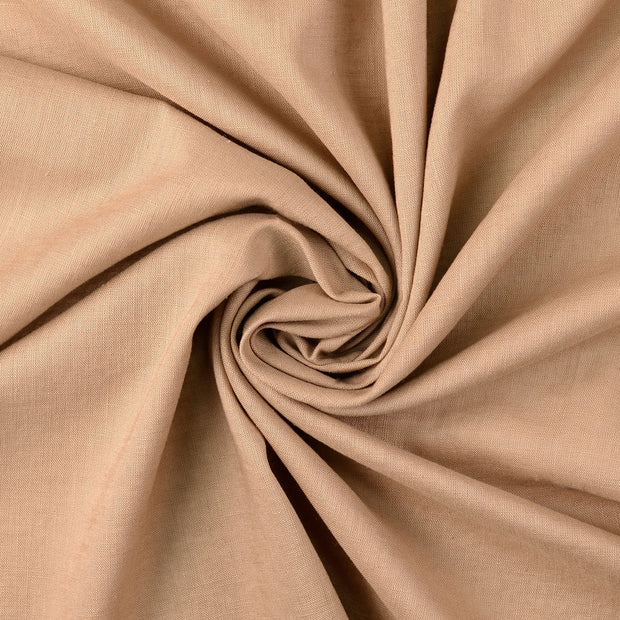 Linen fabric Taupe Grey matte 