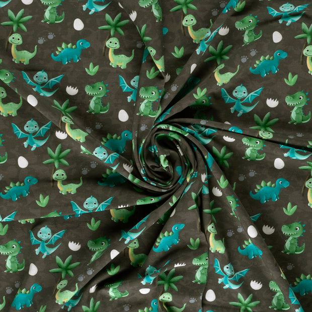 Jersey fabric Grey digital printed 