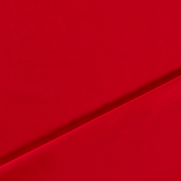 Popeline de Coton tissu rouge mat 