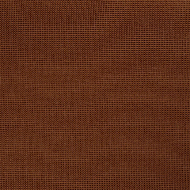 Waffle piqué fabric Brique matte 