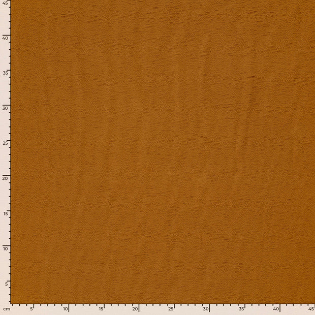 Terry Crêpe tissu Unicolore Caramel