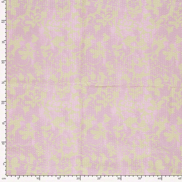 Baumwoll Webware fabrik Blumen Rosa