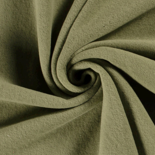 Baumwolle Fleece fabrik Tannengrün weich 