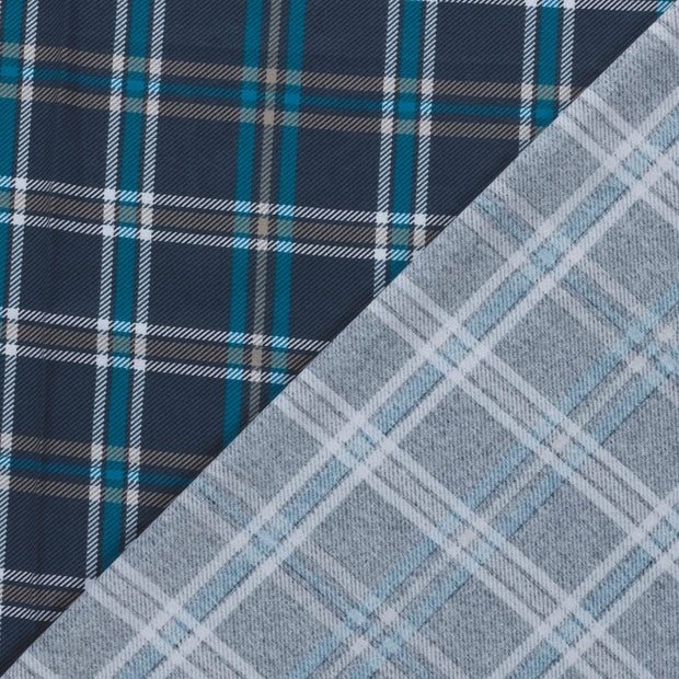 Flannel fabric Checks printed 